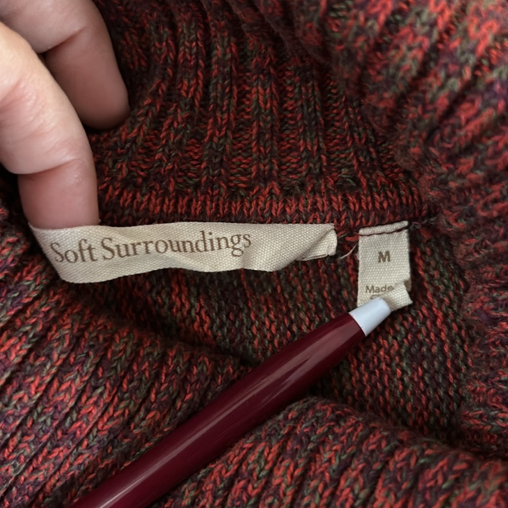 Soft Surroundings Multi Color Turtleneck Sweater - image 5